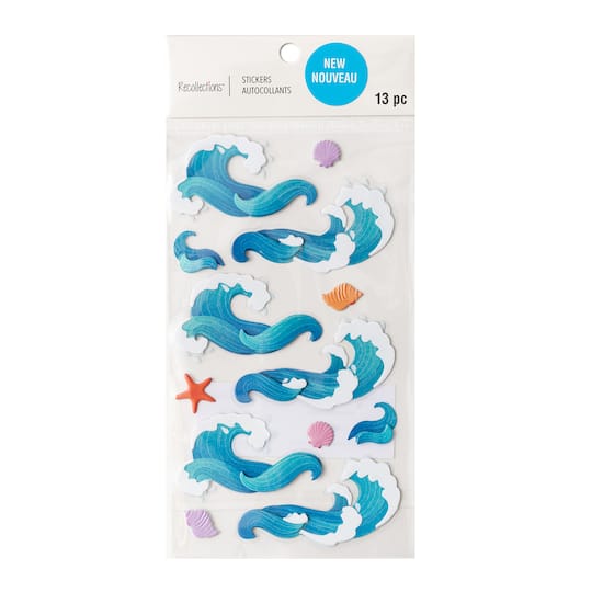 Waves & Shells Dimensional Stickers by Recollections™